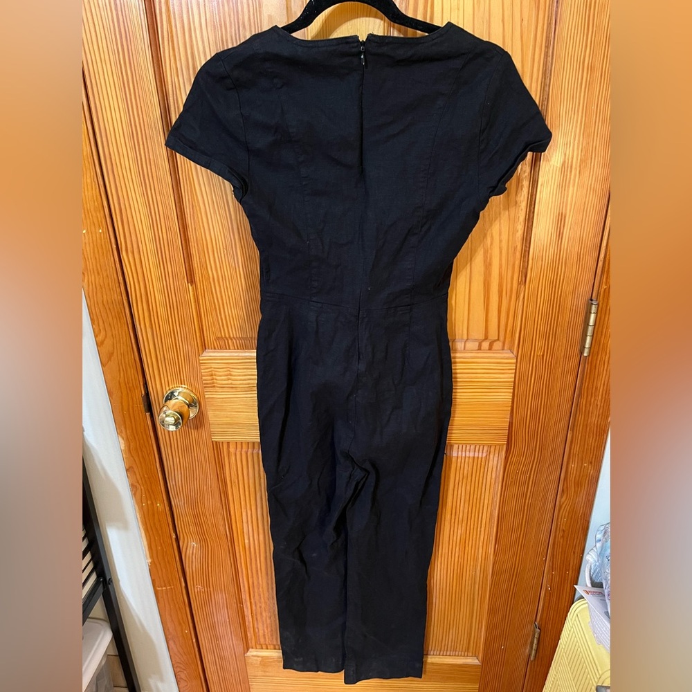 Urban Outfitters Karen Black Surplice Button-Through Jumpsuit - Picture 10 of 11